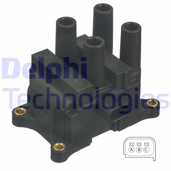 DELPHI ATESLEME BOBINI FIESTA V-VI 01 11 FUSION 01 12 1.25-1.3-1.4-1.6TI FOCUS II C MAX 1.4-1.6TI VOLVO C30 06 12 S40 II 05 12 V50 05 12 1.6 OEM: 4M5G12029ZB-CM5G12029FC-30731416 - DELPHI GN10449-12B1 kodlu oto yedek parça görseli