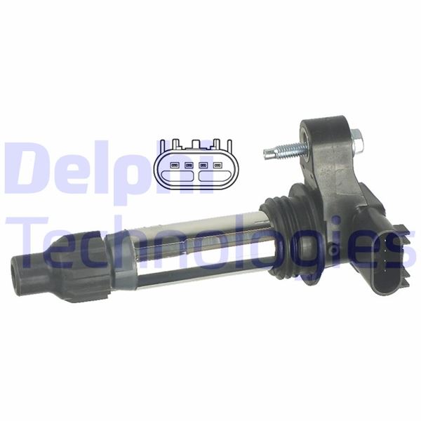 DELPHI ATEŞLEME BOBİNİ - OPEL / CHEVROLET / SAAB ANTARA. INSİGNİA; CHEVROLET CAPTİVA. SAAB 9-5 2.8-3.0-3.2 OEM: 12590990-12610626-12618542 - DELPHI GN10494-12B1 kodlu oto yedek parça görseli
