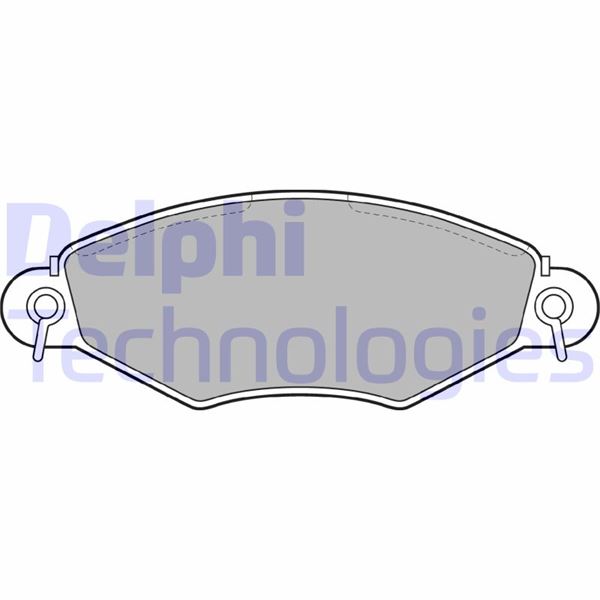 DELPHI ÖN FREN BALATASI PEUGEOT P206 1.4 1.6 09/98 P306 1.4 1.6 5/93 OEM: 4254.94-421.91-4253.20-WVA23205 - DELPHI LP1617 kodlu oto yedek parça görseli