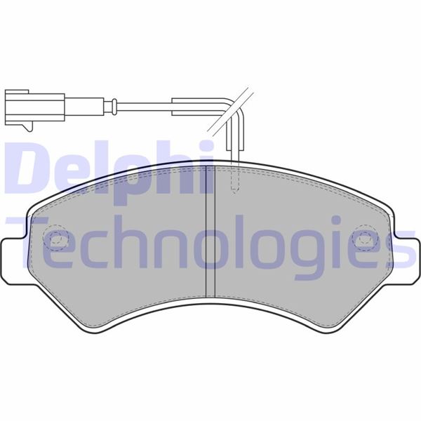 DELPHI ÖN FREN BALATASI BOXER-DUCATO-JUMPER 06 16 OEM: 1623842580-4254.63-4254.64-77366021 - DELPHI LP1993 kodlu oto yedek parça görseli