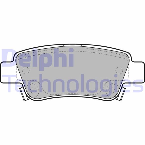 DELPHI ARKA FREN BALATA HONDA CR-V 2.2L N22A CTDi dizel RE6 06- / CR-V 2.0L R20 benzinli RE5 otomatik vites 07-15 / CR-V 1.6L N16A2 RE6 İ-DTEC dizel 4x2 4x4 13- OEM: 43022SWWG01-43022SWWG02-43022SWWG00 - DELPHI LP2047 kodlu oto yedek parça görseli