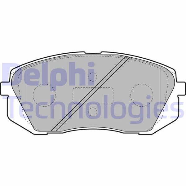DELPHI ÖN FREN BALATA HYUNDAI İX35 2.0L D4HA CRDİ dizel 136hp 10-15 / KIA SPORTAGE 2.0L D4EA D4HA dizel 06-15 Kalınlık : 16 mm OEM: 581011DA50-581012SA70-581010ZA00 - DELPHI LP2050 kodlu oto yedek parça görseli