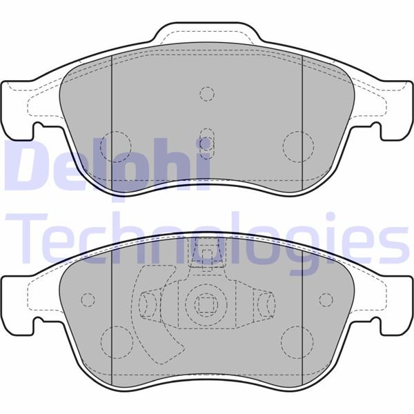 DELPHI ÖN FREN BALATASI MEGANE III 09 SCENIC III 09 FLUENCE 10 DUSTER 10 LODGY 12 CAPTUR I 13 1.5 DCI 1.6 16V OEM: 410A12582R-410600379R-410605961R - DELPHI LP2152 kodlu oto yedek parça görseli