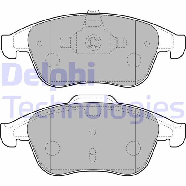 DELPHI ÖN BALATA RENAULT LAGUNA III 07 15 LATITUDE 11 2.0dCi 3.0dCi OEM: 410600032R-410602933R-410607369R - DELPHI LP2181 kodlu oto yedek parça görseli