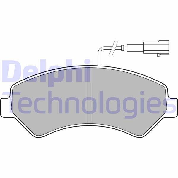 DELPHI ÖN BALATA BOXER 06 JUMPER 06 DUCATO 06 169.1x69.1x19 OEM: 1673603580-1607878980-77366022 - DELPHI LP2492 kodlu oto yedek parça görseli