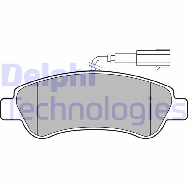 DELPHI ARKA FREN BALATASI FİŞLİ BOXER-JUMPER-DUCATO 06 OEM: 1673603480-1614412180-77366679 - DELPHI LP3153 kodlu oto yedek parça görseli