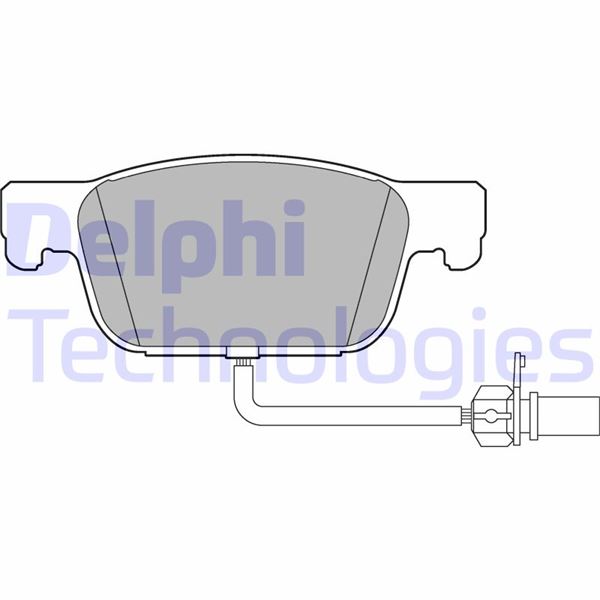 DELPHI ÖN FREN BALATA AUDI A4-A5 2014 155.2x63.8x17 KULLAKLI OEM: 8W0698151K-8W0698151Q - DELPHI LP3219 kodlu oto yedek parça görseli