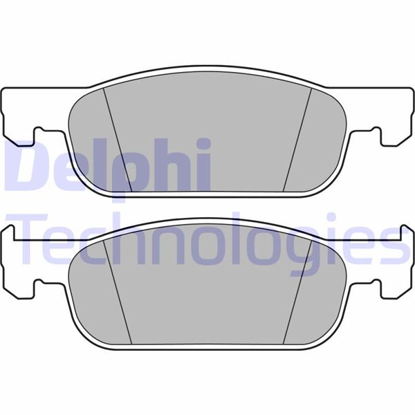 DELPHI ÖN FREN BALATASI RENAULT CLIO IV 12 SYMBOL III 13 DACIA SANDERO II 13 LOGAN MCV II 14 LOGAN II 13 0.9TCe 1.0SCe 1.2 1.2TCe 1.5dCi 1.6 OEM: 410605536R-410604682R - DELPHI LP3286 kodlu oto yedek parça görseli