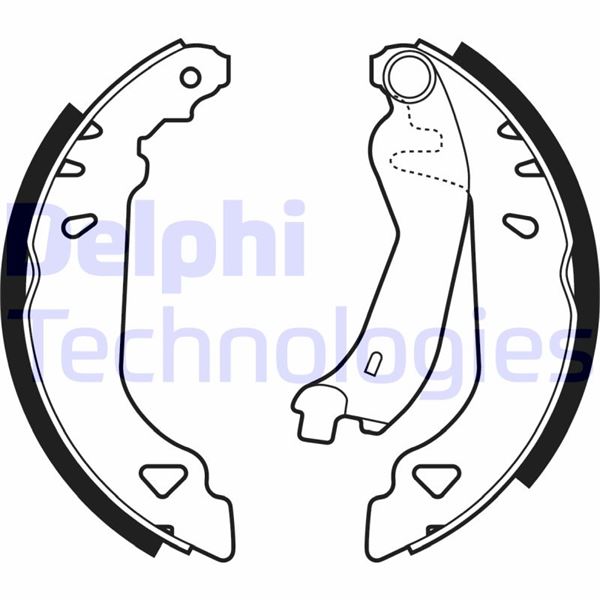 DELPHI ARKA PABUÇ BALATA TMPR 1.4 1.6 90-96 TİPO 1.4 1.6 1.9 89-95 PUNTO 1.2 1.6 1.7D 94-99 180x32 OEM: 5890500-77362317-71738376 - DELPHI LS1378 kodlu oto yedek parça görseli