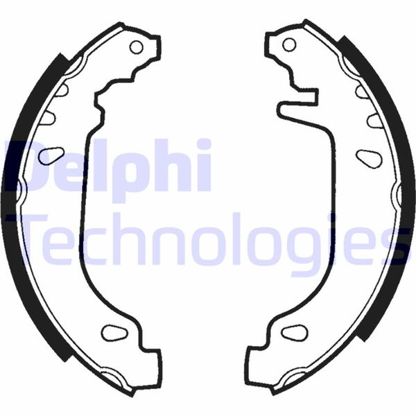 DELPHI ARKA PABUÇ BALATA R9-R11-R19-R21-CLIO I 90-98 TWINGO 96 OEM: 7701202820-7701202542-77012002474 - DELPHI LS1404 kodlu oto yedek parça görseli