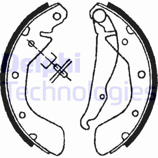 DELPHI ARKA PABUÇ BALATA CORSA C 00-09 VECTRA A 93-95 ASTRA F 91-98 LACETTI 05 NUBIRA 03 200x46 OEM: 1605056-1605042-1605953-1605929 - DELPHI LS1622 kodlu oto yedek parça görseli