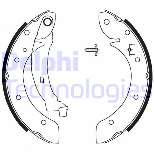 DELPHI FREN PABUCU ARKA CITROEN BERLİNGO. BERLİNGO MULTİSPACE. XSARA PİCASSO / PEUGEOT PARTNER. RANCH 07/96  - DELPHI LS1716 kodlu oto yedek parça görseli