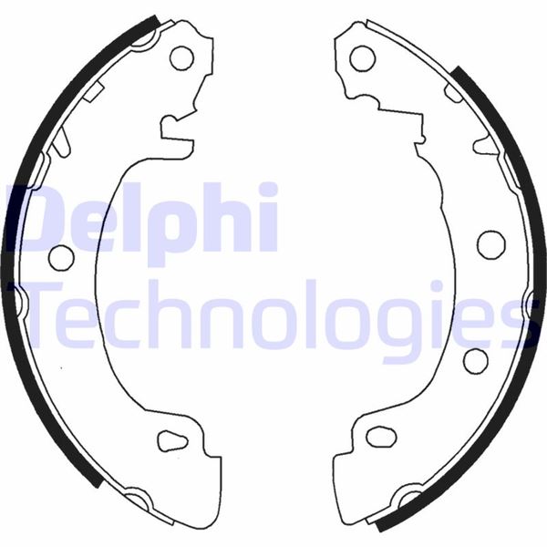 DELPHI ARKA PABUÇ BALATA RENAULT MEGANE 96 1.4-1.6 1.8 1.9D 1.9DTİ 2.0 203x39 OEM: 7701204835-7701207266-7701207268 - DELPHI LS1724 kodlu oto yedek parça görseli