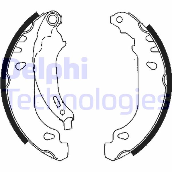 DELPHI ARKA PABUÇ BALATA CLIO II 98 >05 > SYMBOL II 08 > LOGAN 04 >11 > SANDERO 08 >11 > 180x40 OEM: 7701205758 - DELPHI LS1844 kodlu oto yedek parça görseli