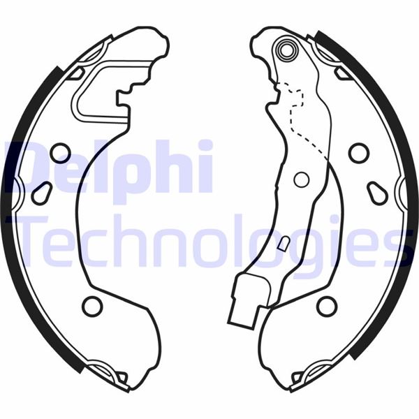 DELPHI ARKA PABUÇ BALATA CLIO III 1.2 1.4 1.5DCİ 1.6 MODUS 05 10 MICRA III 03-10 NOTE 06 203x38 OEM: 7701208357-8671020711-44060AX625 - DELPHI LS1965 kodlu oto yedek parça görseli