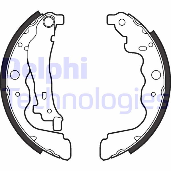 DELPHI ARKA PABUÇ BALATA KANGOO 08 EXPRESS 21 ZOE 14 CLIO IV 12 CAPTUR I 13 SYMBOL III 13 LOGAN II 12 DUSTER 10 DOKKER 12 SANDERO II 12 230x43 OEM: 6001549703-7701210109 - DELPHI LS2022 kodlu oto yedek parça görseli