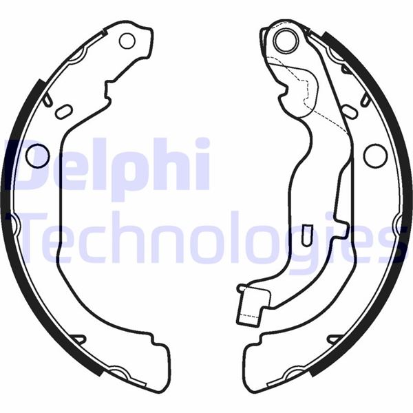 DELPHI ARKA PABUÇ BALATA DACIA DUSTER 1.5 DCİ-1.6-1.6 16V 4x4 228.6x42 OEM: 440607493R-440605238R-440607862R - DELPHI LS2127 kodlu oto yedek parça görseli