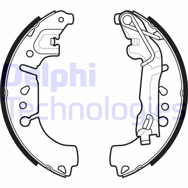 DELPHI ARKA PABUÇLI FREN BALATASI FIAT EGEA 15 500 L 12 FIORINO 14 0.9 1.3D MTJ 1.4 1.6D MTJ OEM: 77367099 - DELPHI LS2135 kodlu oto yedek parça görseli