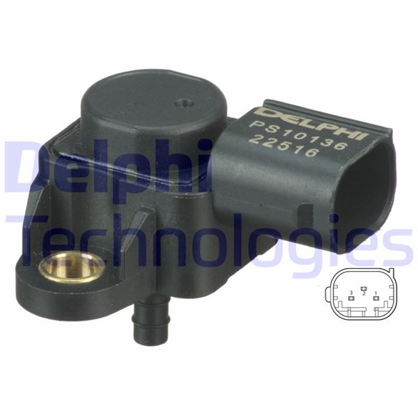 DELPHI BASINC SENSORU MERCEDES W168 W203 W204 C209 W210 W211 W212 W220 W221 W639 B901 B906 OEM: A0051537228 - DELPHI PS10136 kodlu oto yedek parça görseli