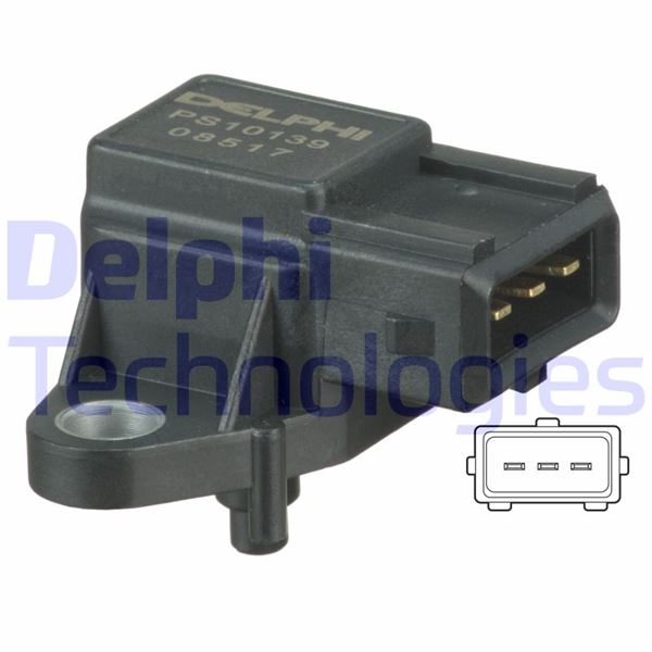DELPHI BASINC SENSORU BMW M47 M57 M67 E46 E38 E39 E60 E53 . LAND ROVER FREELANDER 306DT L314 RANGE ROVER VO GUE L322 OEM: 13622246977-MHK101060 - DELPHI PS10139 kodlu oto yedek parça görseli