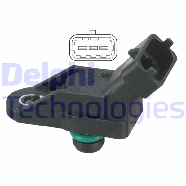 DELPHI MAP SENSÖRÜ OPEL ASTRA G-OMEGA B-VECTRA B-ZAFİRA A 2.0 DTH-DTL 06/97 06/05 OEM: 24420761-851365 - DELPHI PS10179 kodlu oto yedek parça görseli