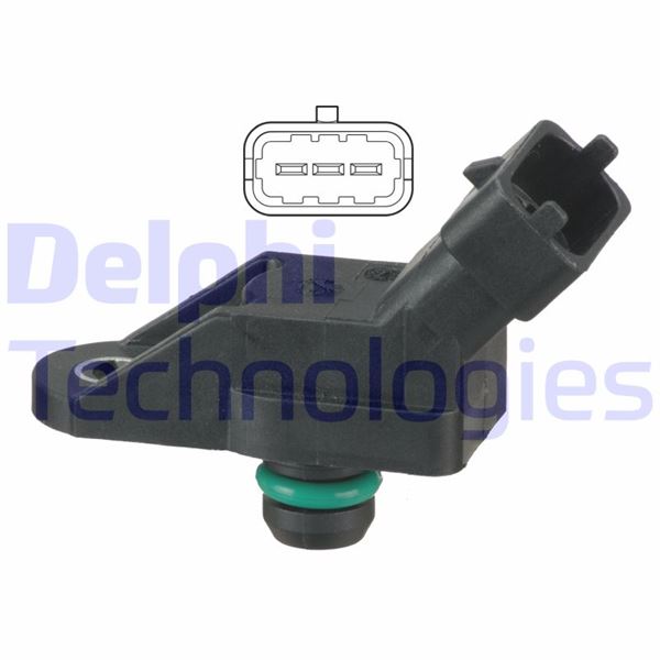 DELPHI BASINÇ MAP SENSÖRÜ ASTRA G-ZAFIRA A 99-05 -ASTRA H 2.0 04 VECTRA B 96-03 2.0 DI-DTI 1.7 TD OEM: 6238412-90541409-90499610-6238391 - DELPHI PS10186 kodlu oto yedek parça görseli