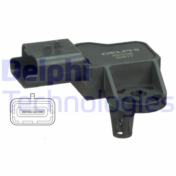 DELPHI EMME MANİFOLD BASINÇ MAP SENSÖRÜ P207-P308-P3008-P5008-RZC-C4-C5-DS3-DS4-DS5 1.6 THP OEM: 1922.R6-V753506980 - DELPHI PS10190 kodlu oto yedek parça görseli