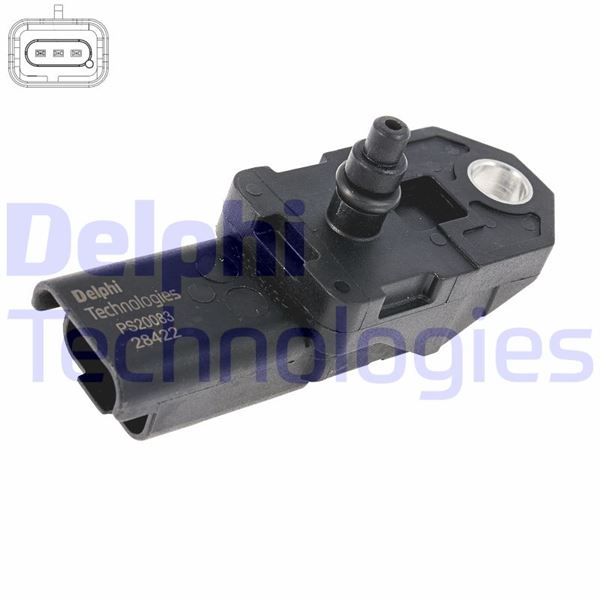 DELPHI EMME MANIFOLD BASINÇ MAP SENSÖRÜ ASTRA L 21 CORSA F-COMBO E 19 CROSSLAND-GRANDLAND-P108-P208- P301-P308--P508-P2008-PARTNER-BERLINGO-C-ELYSEE-C2-C3-C4-DS3-PROACE 1.2 B-D-F12XHT PureTech-THP OEM: 9675320480-3639836 - DELPHI PS20083-12B1 kodlu oto yedek parça görseli