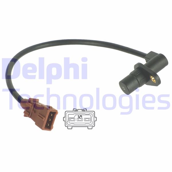 DELPHI KRANK MİL DEVİR SENSÖRÜ P205-P206-P306-P405-P406-BOXER-PARTNER-BERLINGO-JUMPER-JUMPY-XANTIA-XSARA 1. 9 DW8 1.8 XU7 2.0 XU10 1.6 XU5 OEM: 1920.C3-1920.W9-5918.81-5918.90 - DELPHI SS10736-12B1 kodlu oto yedek parça görseli