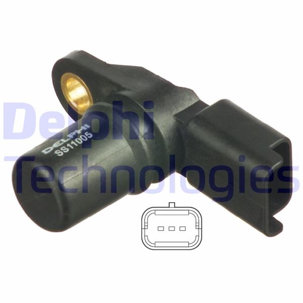 DELPHI EKSANTRİK DEVİR SENSÖRÜ RENAULT KANGOO 01 SYMBOL II 08 MEGANE II 04 MASTER III 10 CLIO III 05 1.2 1.5dCi 1.6 2.0 2.3dCi OEM: 8200033686-8200285798-8200567414 - DELPHI SS11005 kodlu oto yedek parça görseli