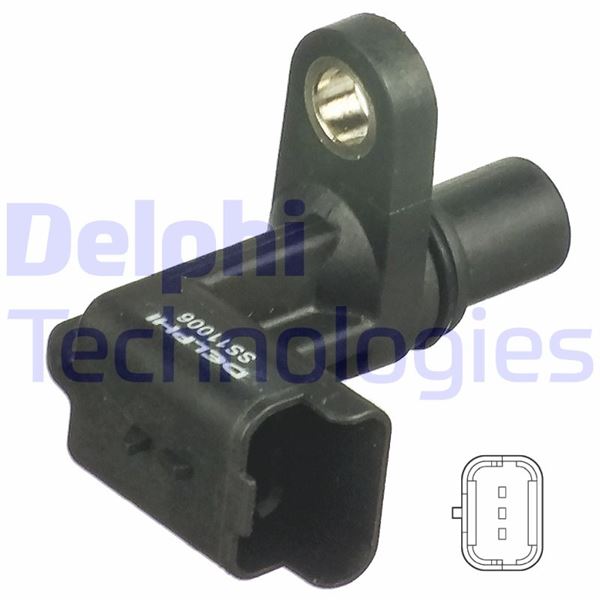 DELPHI EKSANTRİK MİL SENSÖRÜ P207-P208-P308-P508-P5008-C3-C4-C5-DS3-DS4-PARTNER-BERLINGO 1.4-1.6 16V THP- VTI-GTI BMW F20-F21-F30 MINI R56 OEM: 1920.LS-V755079880-V758809580 - DELPHI SS11006 kodlu oto yedek parça görseli