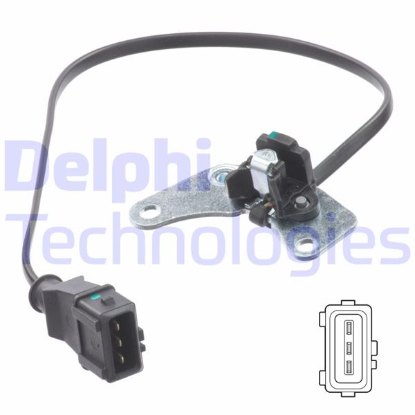 DELPHI EKSANTRİK DEVİR SENSÖRÜ FIAT ALBEA 98 09 BRAVA 96 BRAVO 95 DOBLO 01 MAREA 00 1.6 16V OEM: 46440840-46454057-46462120-46481306 - DELPHI SS11203 kodlu oto yedek parça görseli