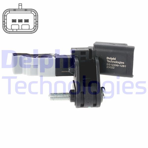 DELPHI KRANK MİLİ DEVİR SENSÖRÜ ASTRA L-COMBO E-CORSA F-CROSSLAND-GRANDLAND-C3-C4-BERLINGO-P208-P2008- PARTNER-RIFTER-P508-P301-P308-C-ELYSEE-DS3-DS4-DS7 1.2 PureTech-THP 1.2 XE-XHL-XHT OEM: 9675226780-9670253080-3639494 - DELPHI SS12299-12B1 kodlu oto yedek parça görseli