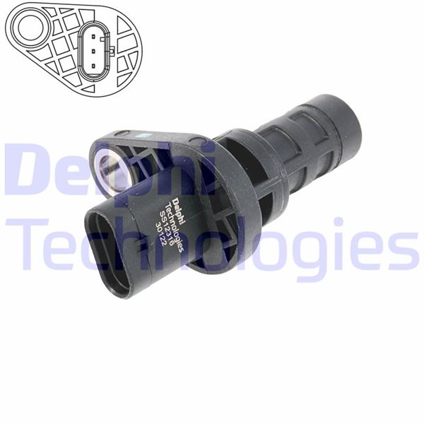 DELPHI KRANK MİLİ SENSÖRÜ FIAT EGEA 16 PUNTO 09 12 500X 14 500 07 DOBLO 10 ALFA ROMEO GIULIETTA 10 18 MITO 09 18 JEEP RENEGADE 14 18 1.2 1.4 1.6D MTJ 1.6 OEM: 68070490AA-55224031-55239747 - DELPHI SS12316-12B1 kodlu oto yedek parça görseli