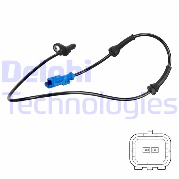 DELPHI ABS DEVİR SENSÖRÜ ARKA CROSSLAND-P207-P208-P301-P2008-BIPPER-C-ELYSEE-C3 AIRCROSS-C3 II-III C4 CACTU S-NEMO-DS3 OEM: 9805066080-9805066580 - DELPHI SS20744 kodlu oto yedek parça görseli
