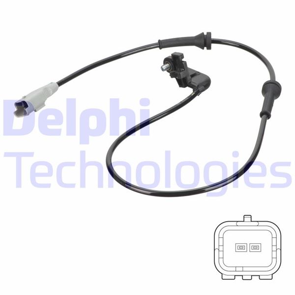 DELPHI ABS DEVİR SENSÖRÜ ARKA PEUGEOT P307 03 12 CITROEN C4 04 11 OEM: 4545.F6-9661974980-4545.C3 - DELPHI SS20763 kodlu oto yedek parça görseli