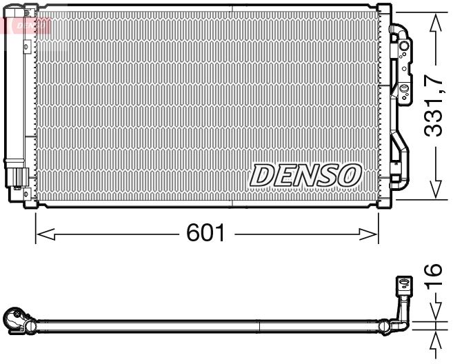 DENSO KLIMA RADYATORU BMW F20 F30 F32 F33 F34 F36 i3 F22 OEM: 64506804722 - DENSO DCN05033 kodlu oto yedek parça görseli