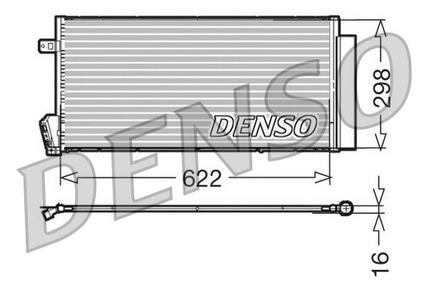 DENSO KLİMA RADYATÖRÜ FIAT DOBLO 10 > COMBO 12 > 1.3 DMTJ-1.6 DMTJ-2.0 DMTJ 669x293x16 OEM: 51838048-51937924-95510682 - DENSO DCN09018 kodlu oto yedek parça görseli