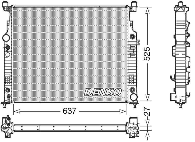 DENSO MOTOR SU RADYATORU MERCEDES W164 X164 W251 OEM: A2515000703 - DENSO DRM17056 kodlu oto yedek parça görseli