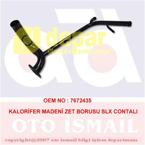 DEPAR KALORİFER MADENİ ZET BORUSU SLX CONTALI 7672435 OEM: 7672435 - DEPAR 0253 kodlu oto yedek parça görseli