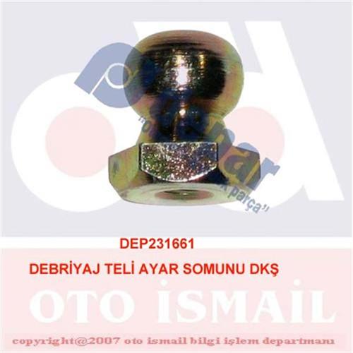 DEPAR DEBRİYAJ TELİ AYAR SOMUNU DKŞ  - DEPAR 1661 kodlu oto yedek parça görseli