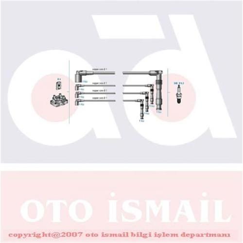 DODUCO BUJİ KABLO TK VECTRA B 96-02-ASTRA F 94-98-CORSA 1612561 OEM: 1612561 - DODUCO 7817 kodlu oto yedek parça görseli