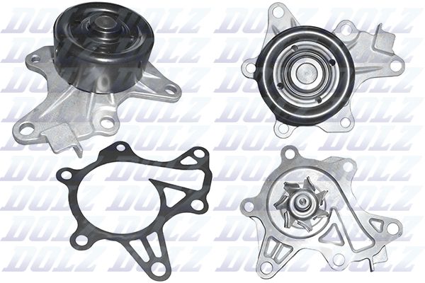 DOLZ DEVİRDAİM SU POMPASI TOYOTA COROLLA AURIS 1.4L 1NDTV dizel NDE150 NDE180 D-4D 10- / YARIS 1.4L 1NDTV dizel NLP130 10- OEM: 1610009610-1610039526-1610039525 - DOLZ T195 kodlu oto yedek parça görseli