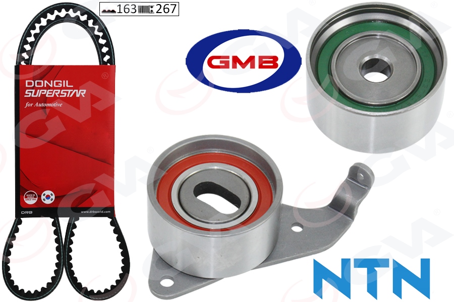 DONGIL TRİGER KAYIŞ SETİ EKSANTRİK SETİ TOYOTA AVENSIS 2.0L 3S-FE ST220 98-00 / CORONA 2.0L 3S-F 3S-FE ST 171 ST191 89-94 / CARINA E 2.0L 3S-FE ST191E 95-98 / RAV4 2.0L 3S-FE SXA10 95-00 1 KAYIŞ 2 RULMAN OEM: 1356879225-1350574011-1350363011 - DONGIL KIT163S8M27 kodlu oto yedek parça görseli