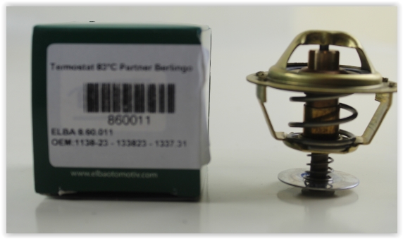 ELBA TERMOSTAT 83C PARTNER-BERLINGO-DUCATO-SCUDO-P206-P307-P406 1.9D-2.0HDI OEM: 1338.23-9616090180 - ELBA 860011 kodlu oto yedek parça görseli