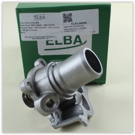 ELBA TERMOSTAT 82C 1 MÜŞÜR YUVALI DUCATO 2.3MJT-IVECO DAILY 2.3MJTD 504387382-504110432-504013931 OEM: 504387382-504110432-504013931 - ELBA 860086 kodlu oto yedek parça görseli