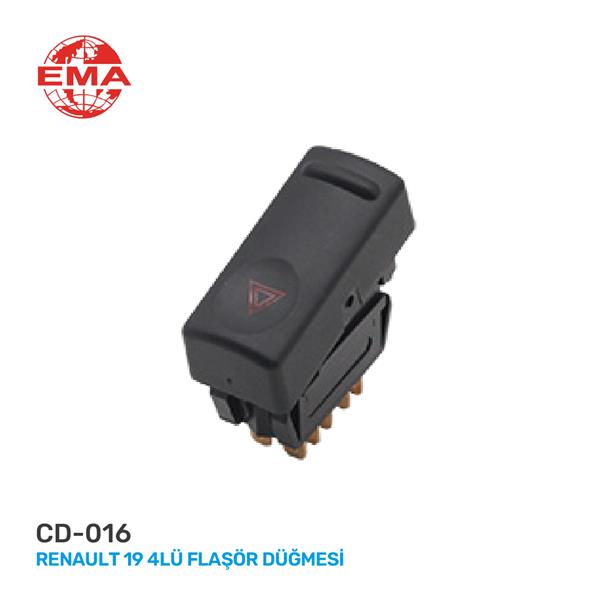EMA DÖRTLÜ FLAŞÖR ANAHTARI R19 7700817335 OEM: 7700817335 - EMA CD-016 kodlu oto yedek parça görseli