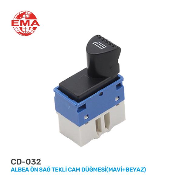 EMA CAM AÇMA ANAHTARI FIAT ALBEA SAĞ TEKLİ - YOLCU 98809719 OEM: 98809719 - EMA CD-032 kodlu oto yedek parça görseli