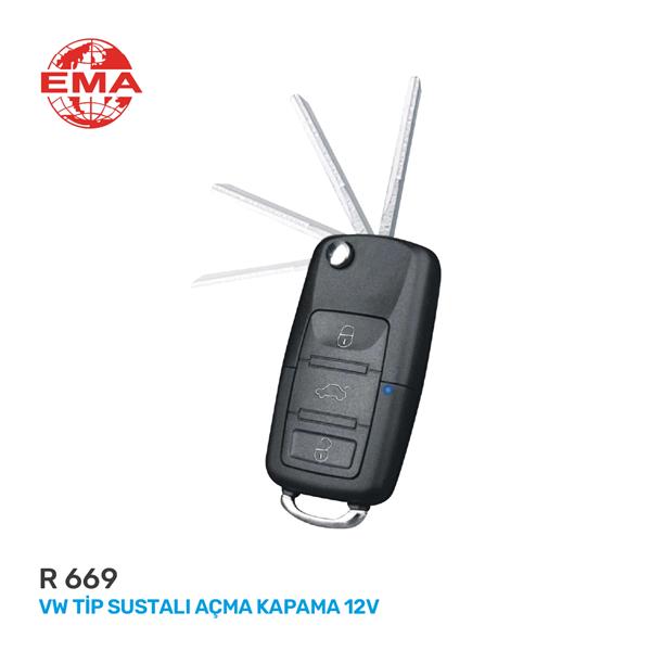 EMA UZAKTAN AÇMA KAPAMA ÜNİTESİ SUSTALI TİP RENKLİ MAVİ-SARI-KIRMIZI  - EMA R669 kodlu oto yedek parça görseli