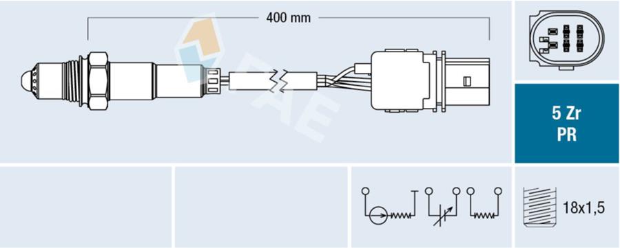 FAE OKSİJEN SENSÖRÜ ALFA ROMEO GIULIA 15> STELVIO 16> 2.2 D FIAT EGEA 16> 500L 14> DOBLO 15> 1.6D MTJ OEM: 55268427-55281072 - FAE 75033 kodlu oto yedek parça görseli